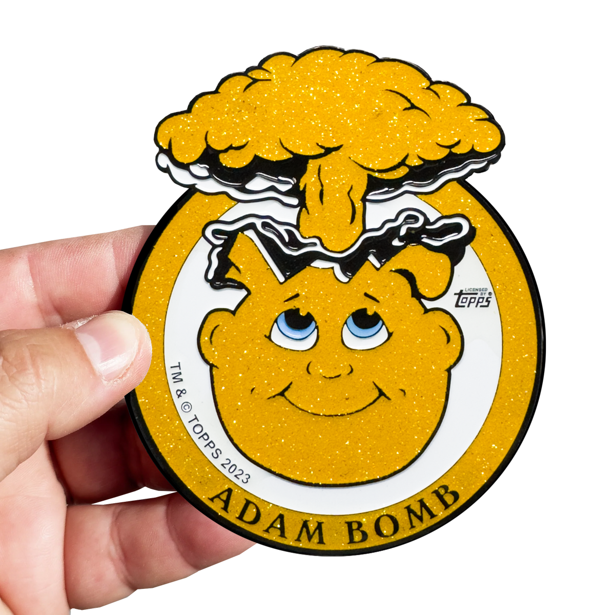 Gold Glitter **HUGE** 4 inch Adam Bomb Challenge Coin limited to