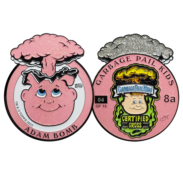 Pink Glitter **HUGE** 4 inch Adam Bomb Challenge Coin limited to 15 pieces with individual serial number