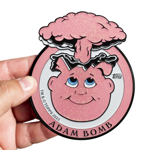 Pink Glitter **HUGE** 4 inch Adam Bomb Challenge Coin limited to 15 pieces with individual serial number