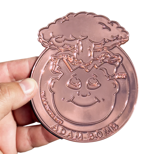 Rose Gold **HUGE** 4 inch Adam Bomb Challenge Coin limited to 15 pieces with individual serial number