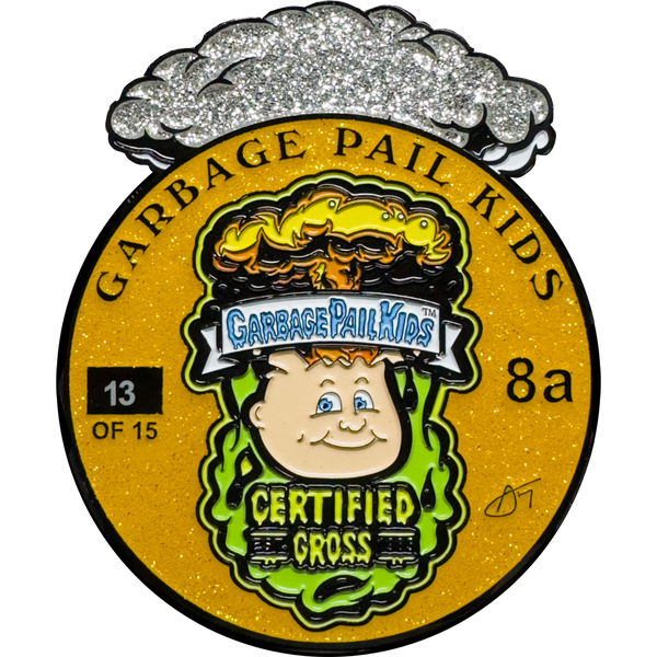 Gold Glitter **HUGE** 4 inch Adam Bomb Challenge Coin limited to 15 pieces with individual serial number