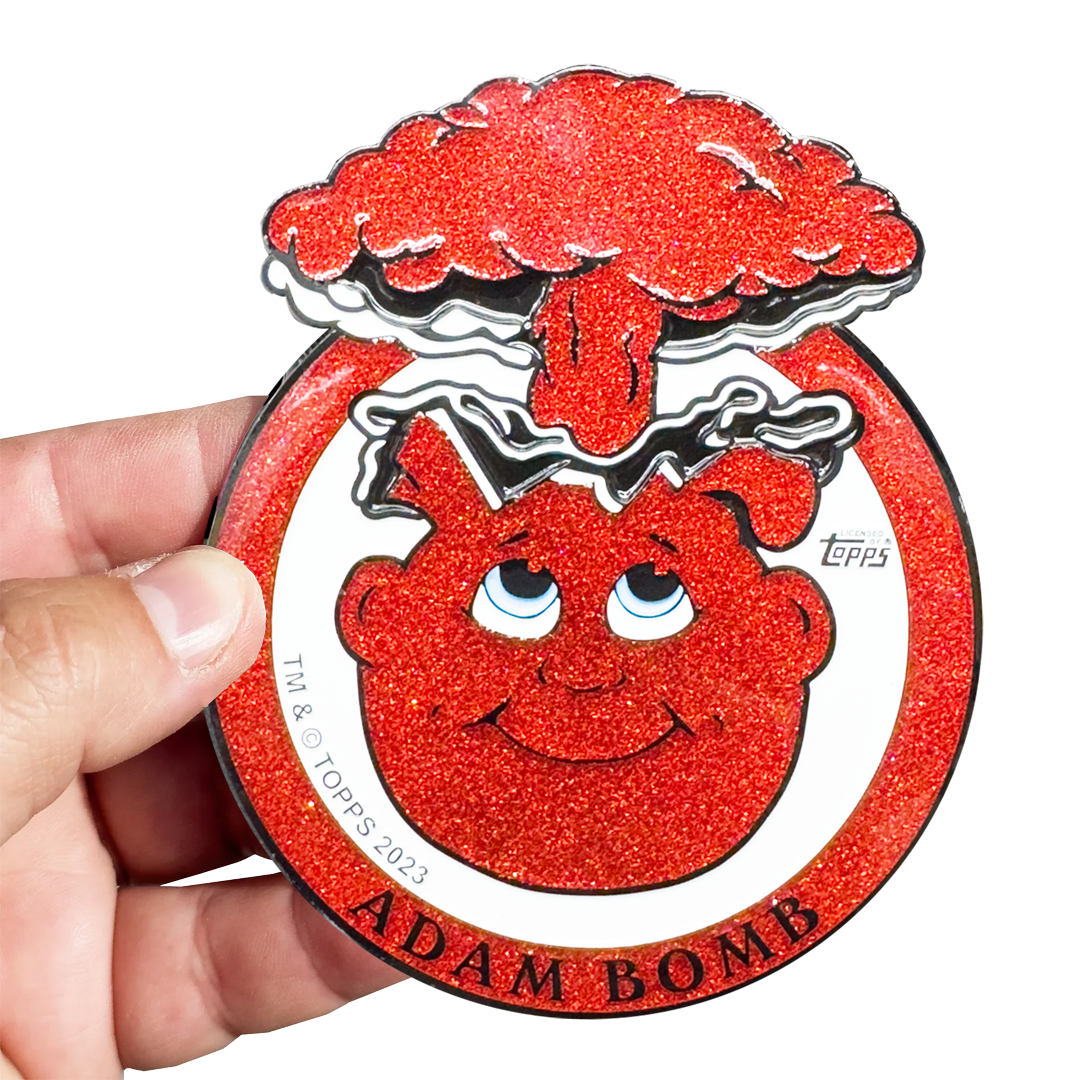 Red Glitter **HUGE** 4 inch Adam Bomb Challenge Coin limited to 15