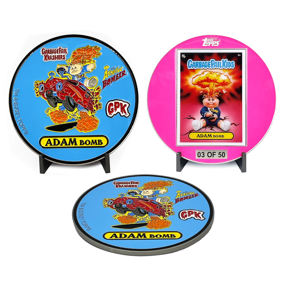 Full Size Card embedded Adam Bomb Garbage Pail Kids Krashers Full Size Card embedded Adam Bomb Garbage Pail Kids Krashers