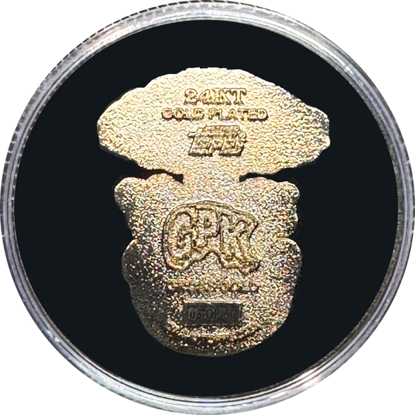 GPK-BB-007 Gross Gold 24 KT Gold plated Adam Bomb Challenge Coin Officially Licensed by Topps