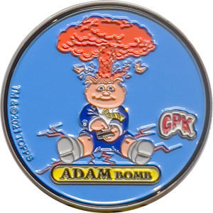 Adam Bomb pin - large 2 inch serial numbered with dual pin posts