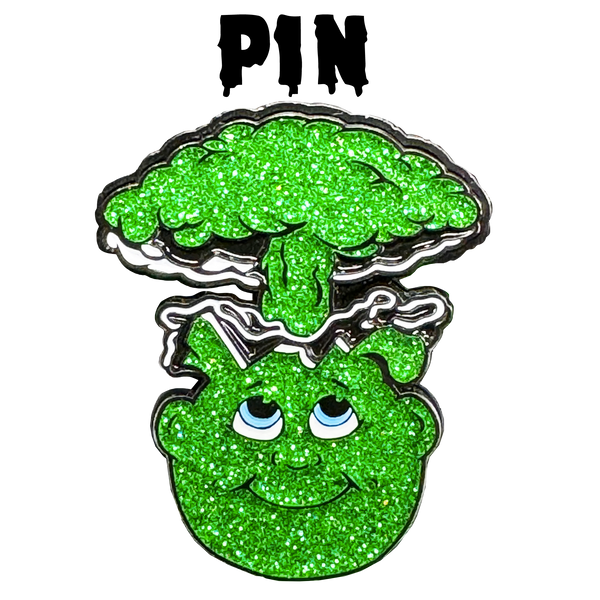 STRICT 1 PIN LIMIT: Green Glitter Adam Bomb pin: limited to 5 pieces with individual serial number