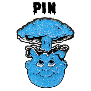 STRICT 1 PIN LIMIT: Powder Blue Glitter Adam Bomb pin: limited to 5 pieces with individual serial number