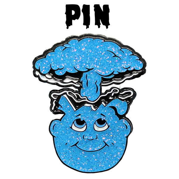 STRICT 1 PIN LIMIT: Powder Blue Glitter Adam Bomb pin: limited to 5 pieces with individual serial number