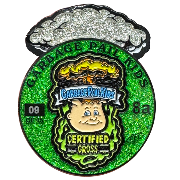 Pink, Green, & Silver GLITTER MASHUP 3-piece Adam Bomb Challenge Coin limited to 15 pieces with individual serial number