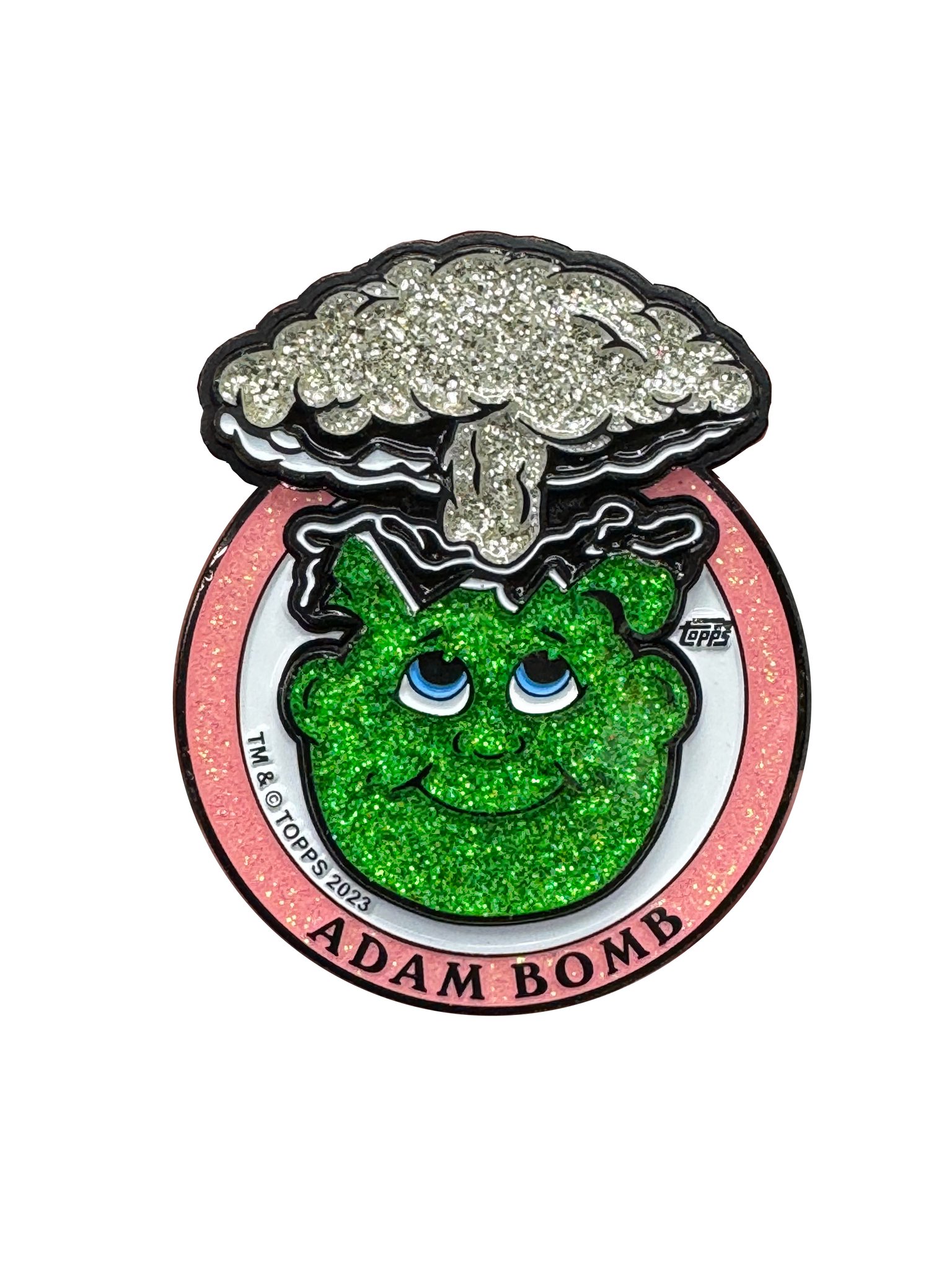 Pink, Green, & Silver GLITTER MASHUP 3-piece Adam Bomb Challenge Coin limited to 15 pieces with individual serial number