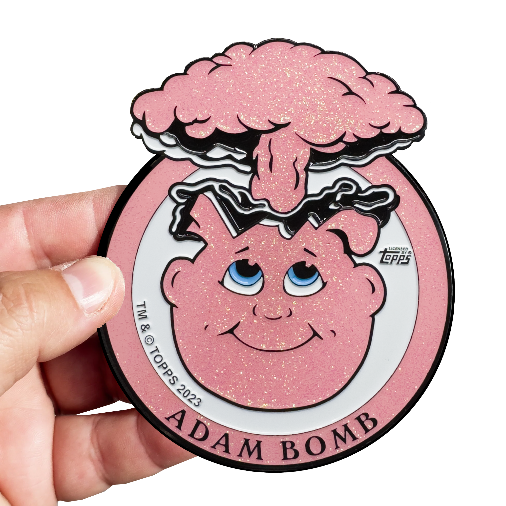 Pink Glitter **HUGE** 4 inch Adam Bomb Challenge Coin limited to 15 pieces with individual serial number