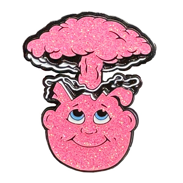 STRICT 1 SET LIMIT: Coin & pin Combo deal: Pink Glitter Pin and matching 3-piece Adam Bomb Challenge Coin limited to 15 pieces with individual serial number