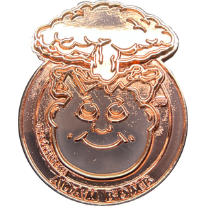 Rose Gold plated 3-piece Adam Bomb Challenge Coin limited to 15 pieces with individual serial number