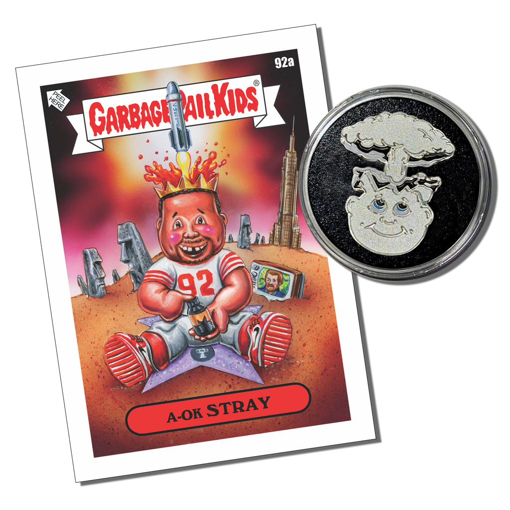 rare gpk cards Officially Licensed Topps Michael Strahan GPK Card with an Ultra rare – www.CollectiblesNation.com means It's Official