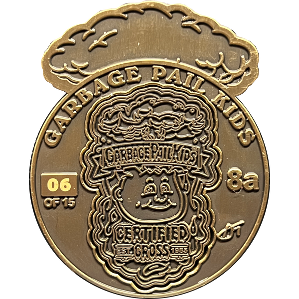 Antique Gold plated 3-piece Adam Bomb Challenge Coin limited to 15 pieces with individual serial number