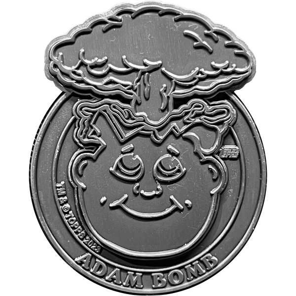 Antique Nickel plated 3-piece Adam Bomb Challenge Coin limited to 15 pieces with individual serial number