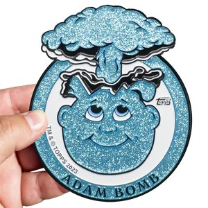 Powder Blue Glitter **HUGE** 4 inch Adam Bomb Challenge Coin Powder Blue Glitter **HUGE** 4 inch Adam Bomb Challenge Coin