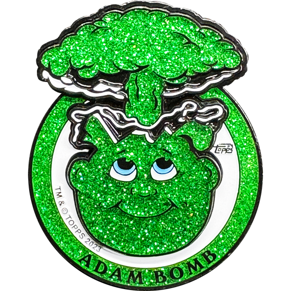 Green Glitter plated 3-piece Adam Bomb Challenge Coin limited to 15 pieces with individual serial number