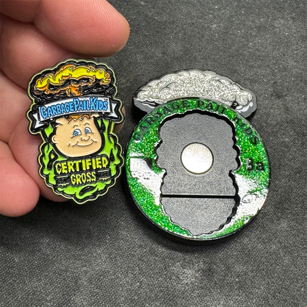 Pink, Green, & Silver GLITTER MASHUP 3-piece Adam Bomb Challenge Coin limited to 15 pieces with individual serial number