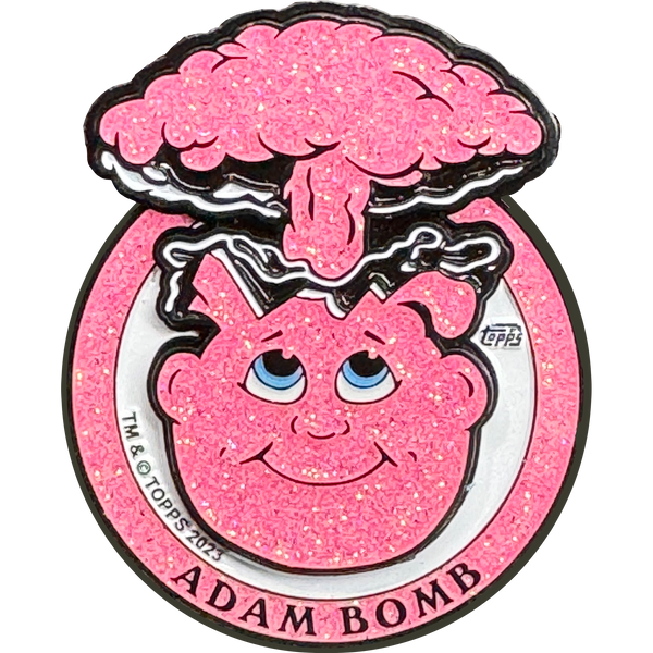 STRICT 1 SET LIMIT: Coin & pin Combo deal: Pink Glitter Pin and matching 3-piece Adam Bomb Challenge Coin limited to 15 pieces with individual serial number