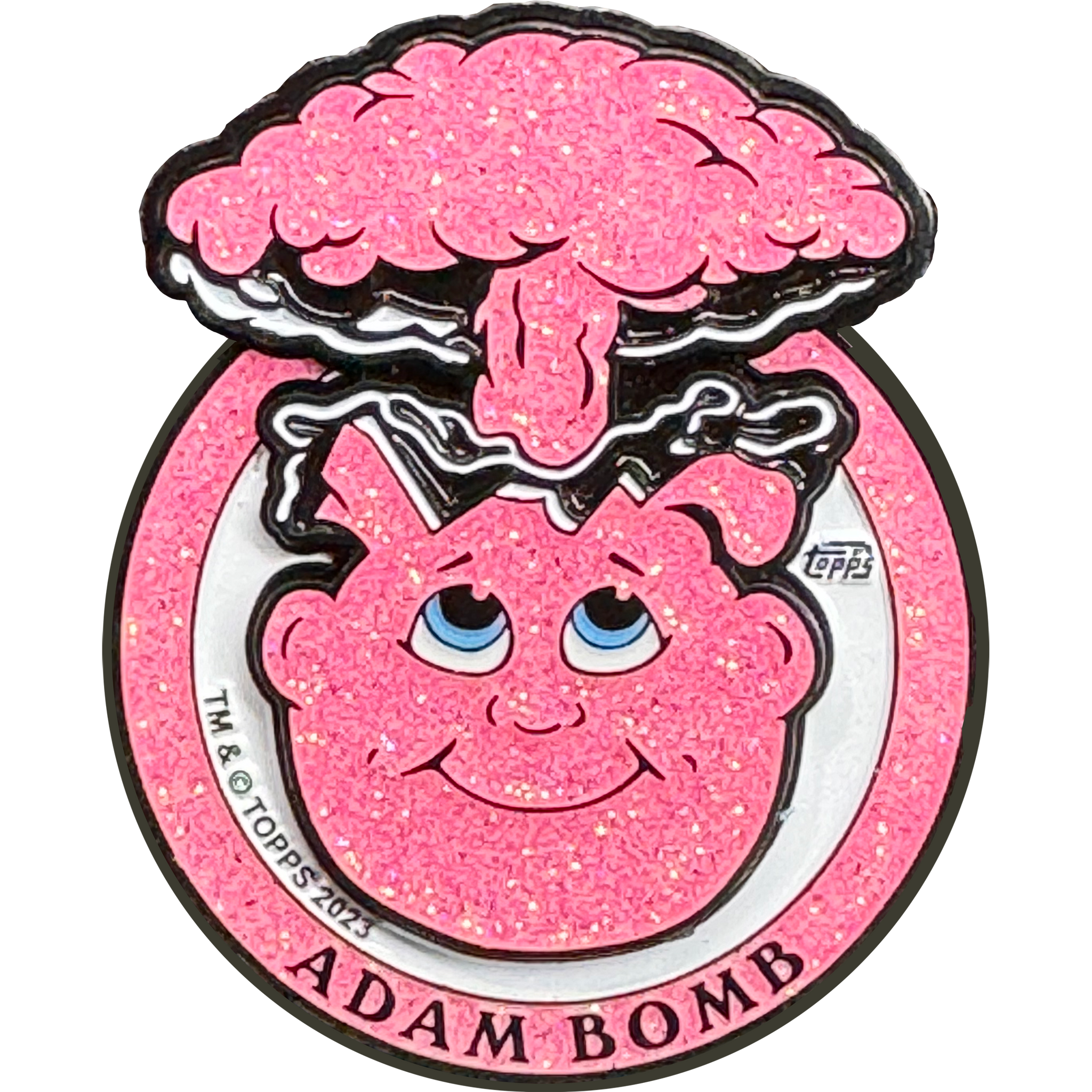 Pink Glitter plated 3-piece Adam Bomb Challenge Coin limited to 15 pieces with individual serial number