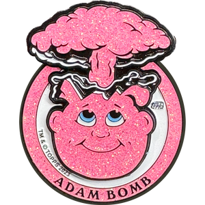 Pink Glitter plated 3-piece Adam Bomb Challenge Coin limited to 15 pieces with individual serial number