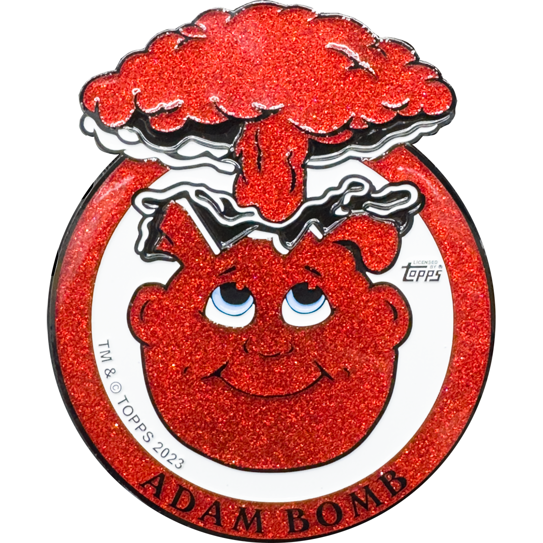 Red Glitter **HUGE** 4 inch Adam Bomb Challenge Coin limited to 15