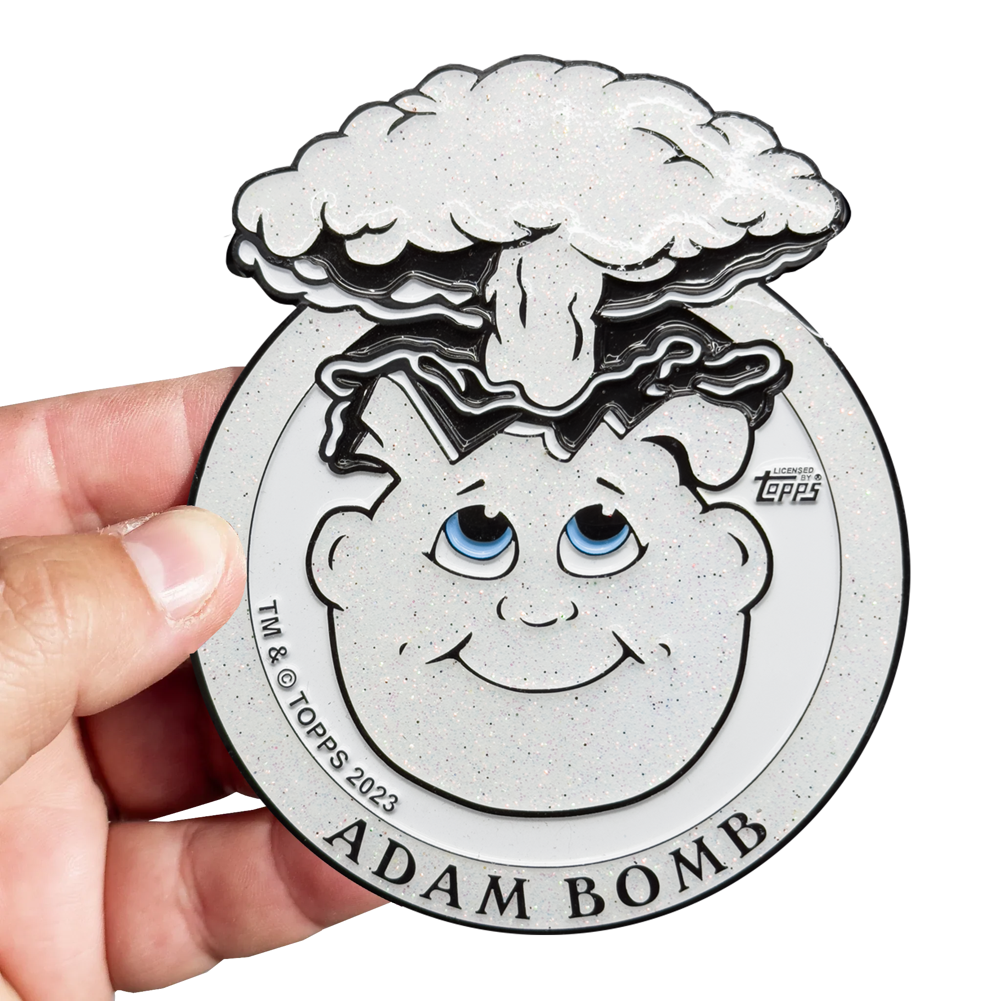 White party Glitter **HUGE** 4 inch Adam Bomb Challenge Coin limited to 15 pieces with individual serial number