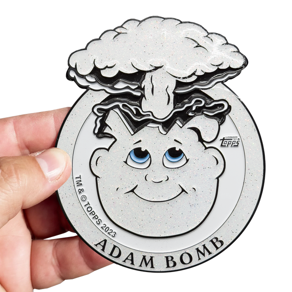 White party Glitter **HUGE** 4 inch Adam Bomb Challenge Coin limited to 15 pieces with individual serial number