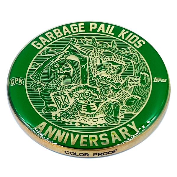 Green Color Proof Coin 001 Topps Officially Licensed challenge coin Garbage Pail Kids GPK Nation
