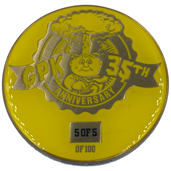 Yellow Color Proof Coin 003 Topps Officially Licensed challenge coin Garbage Pail Kids GPK Nation
