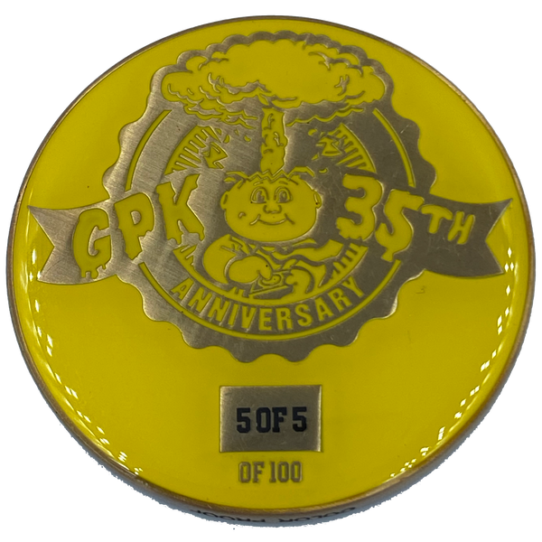 Yellow Color Proof Coin 001 Topps Officially Licensed challenge coin Garbage Pail Kids GPK Nation