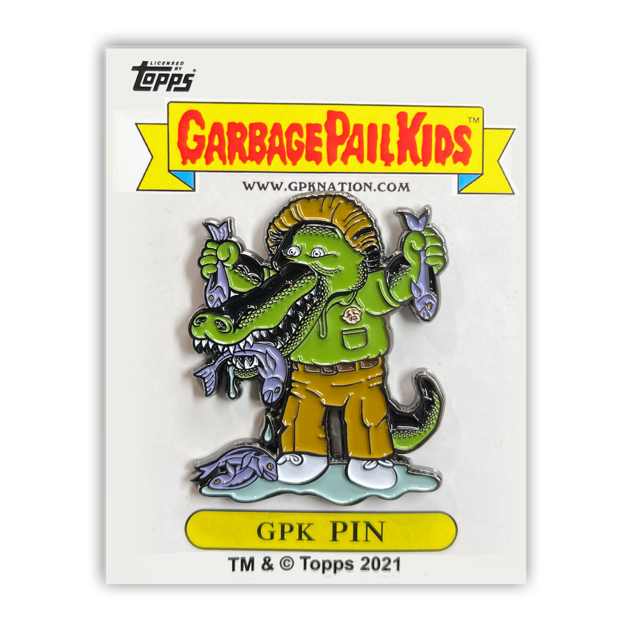 GPK-PP-007 Topps Officially Licensed GPK Ali Gator / Marshy Marshall Garbage Pail Kids Limited Edition pins