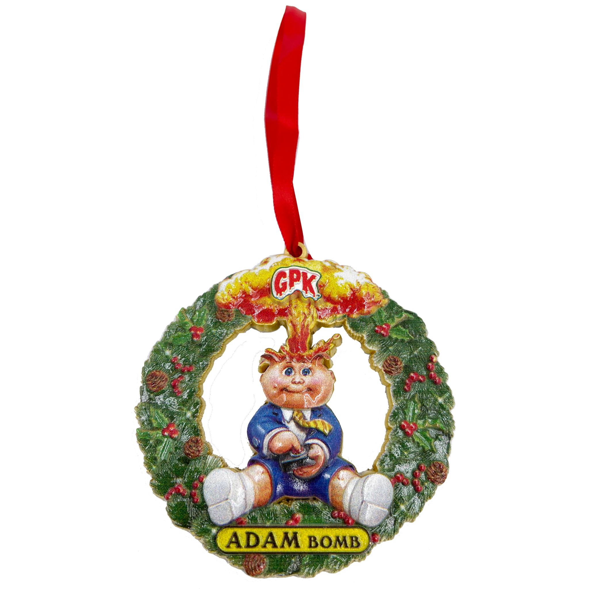 Adam Bomb Christmas Ornament Officially Licensed Topps Garbage Pail Kids GPK 35th Anniversary