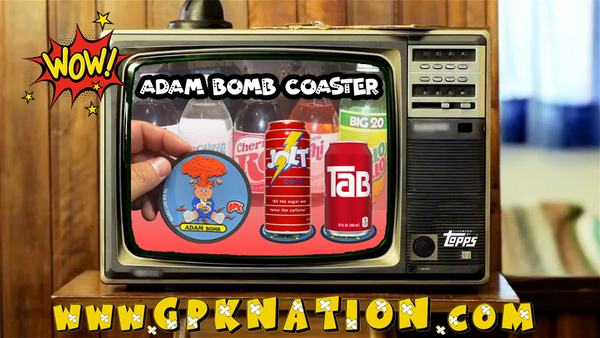 ADAM BOMB Exclusive Topps Officially Licensed "Glowster" GPK Garbage Pail Kids Coaster