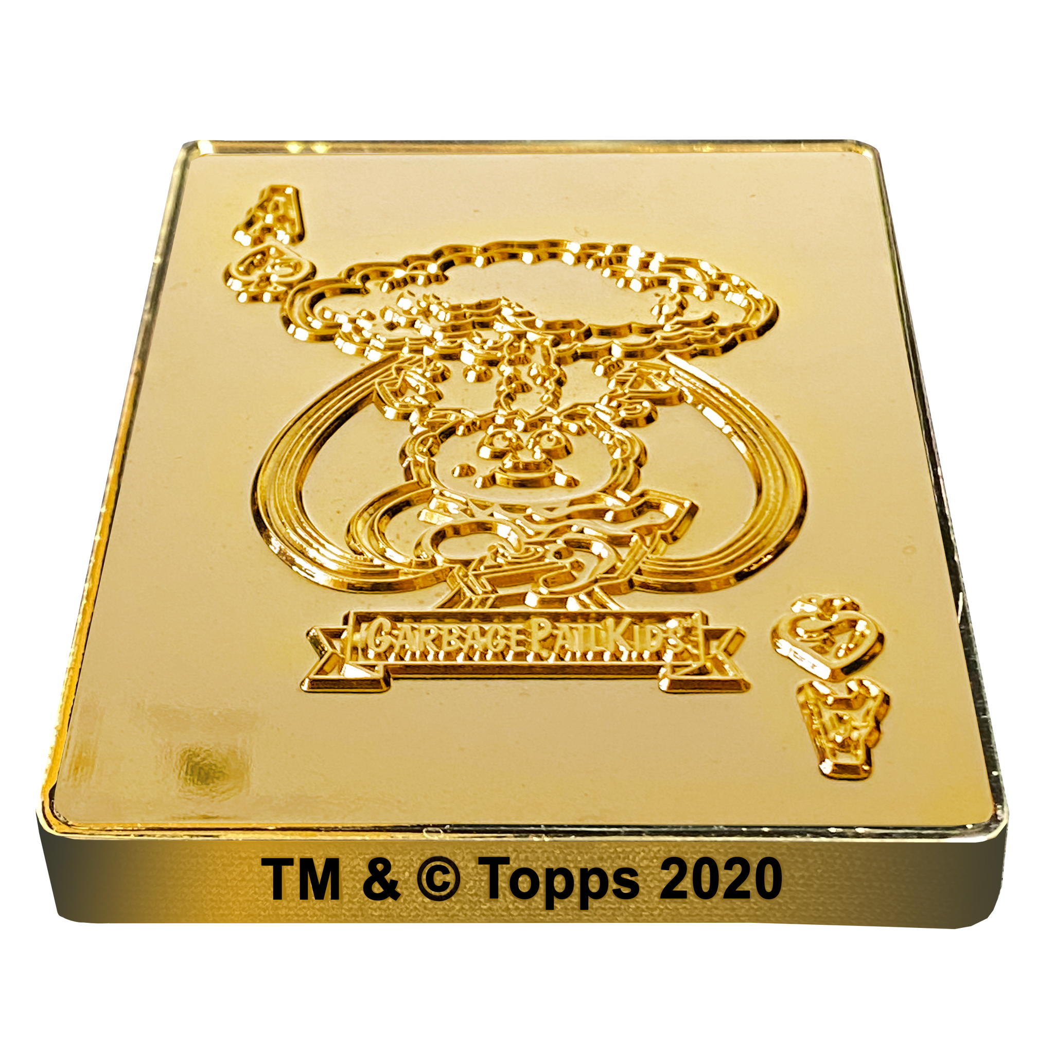 Adam Bomb 24KT Gold Plated GPK Challenge Coin Officially Licensed Topps Garbage Pail Kids Playing Cards Challenge Coin