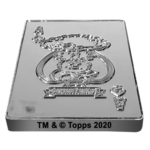 Adam Bomb Sterling Silver Plated GPK Challenge Coin Officially Licensed Topps Garbage Pail Kids Playing Cards Challenge Coin