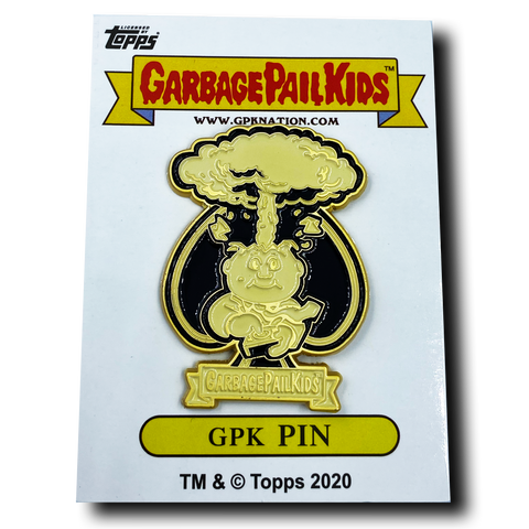 Gold variation Adam Bomb GPK Pin Officially Licensed Topps Garbage Pail Kids
