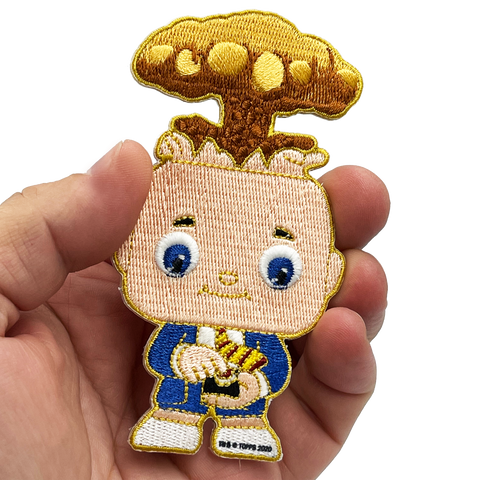GPK-AA-008 Adam Bomb Officially Licensed Tops Garbage Pail Kids Patch Large 4 inch GPK Patch with iron-on back