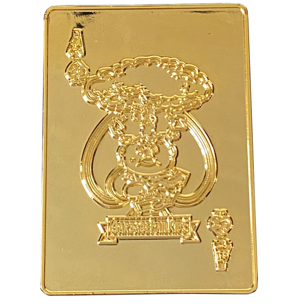 Adam Bomb 24KT Gold Plated GPK Challenge Coin Officially Licensed Topps Garbage Pail Kids Playing Cards Challenge Coin