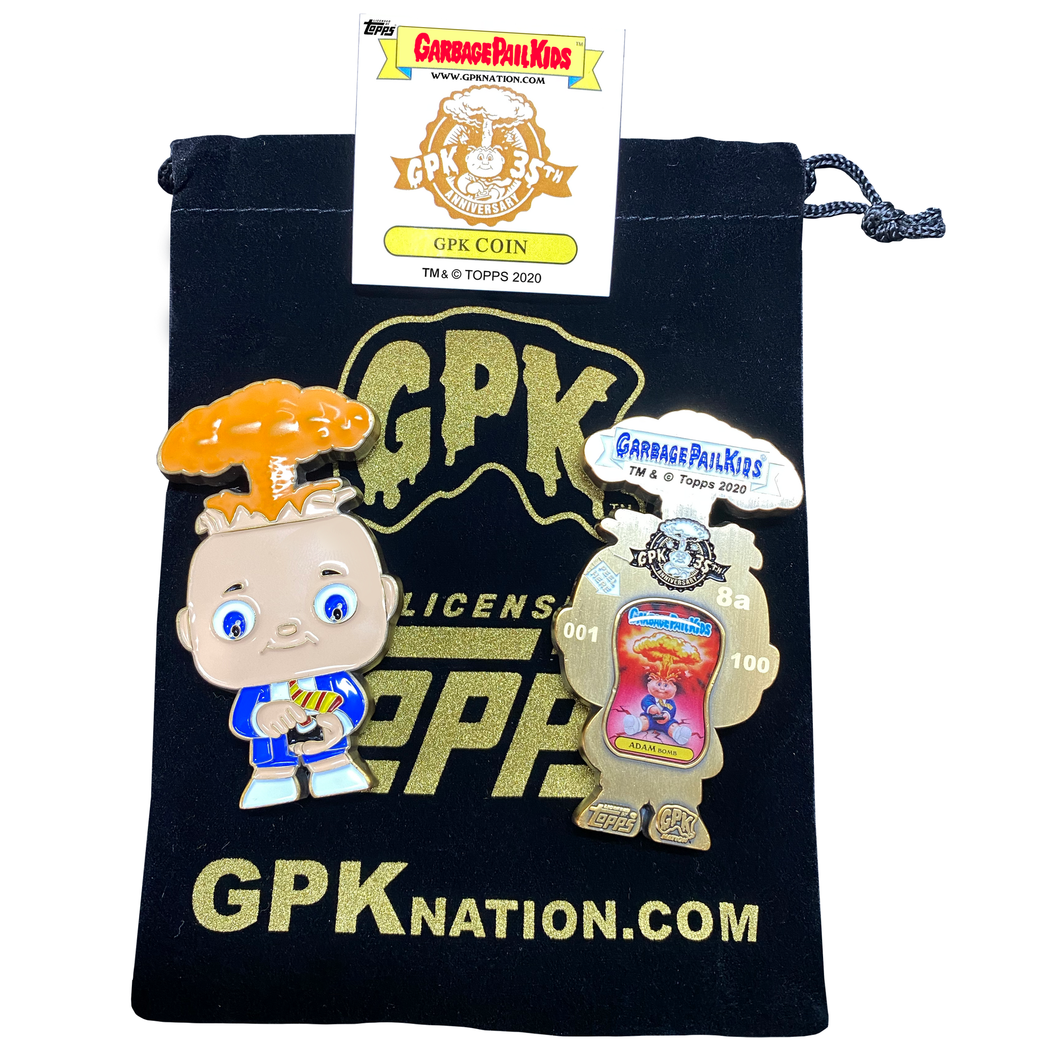 Adam Bomb OS1 Card Art Officially Licensed Topps GPK Challenge Coin only 100 made