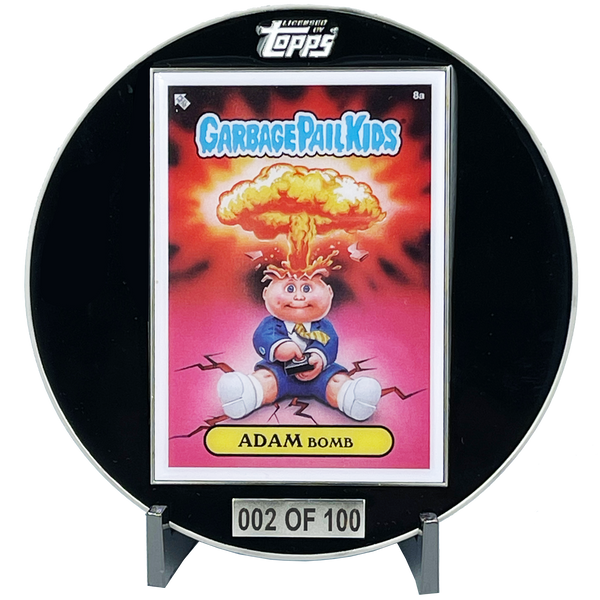 Large 4.75 inch GPK Adam Bomb Officially Licensed Topps Garbage Pail Kids Challenge Coin with inset card