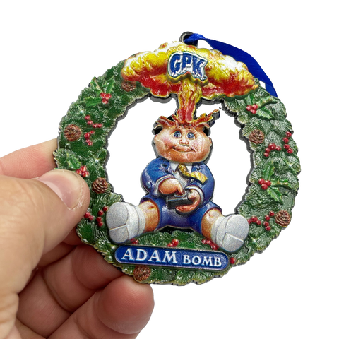 Happy Hanukkah Blue Adam Bomb Ornament only 50 made Officially Licensed Topps Garbage Pail Kids GPK 35th Anniversary