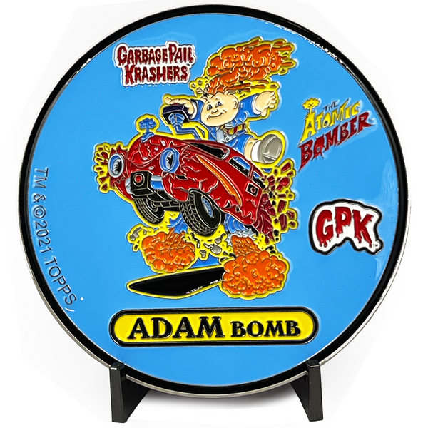 Full Size Card embedded Adam Bomb Garbage Pail Kids Krashers Atomic Bomber