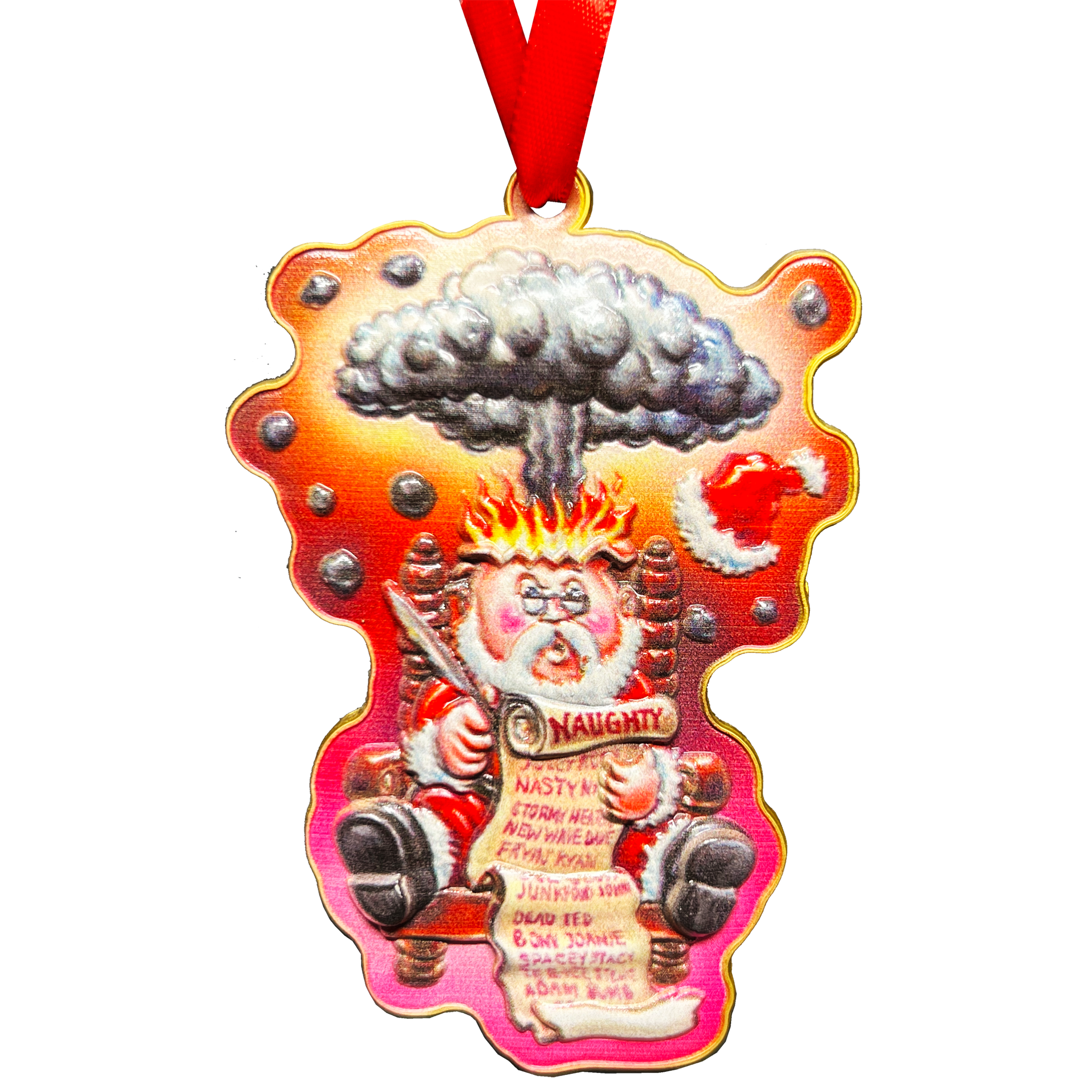 Adam Bomb Santa Naughty List GPK Christmas Ornament only 100 made with serial number