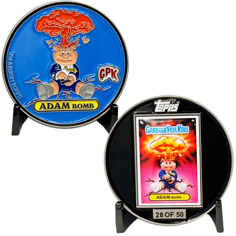 Adam Bomb Challenge Coin with Mini Card inset on back only 50 made GPK-BB-005