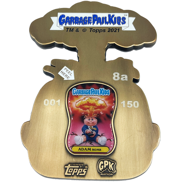 FLASH SALE: Officially Licensed GPK Adam Bomb Head Glow in the Dark Limited Edition Garbage Pail Kids Coin with serial number