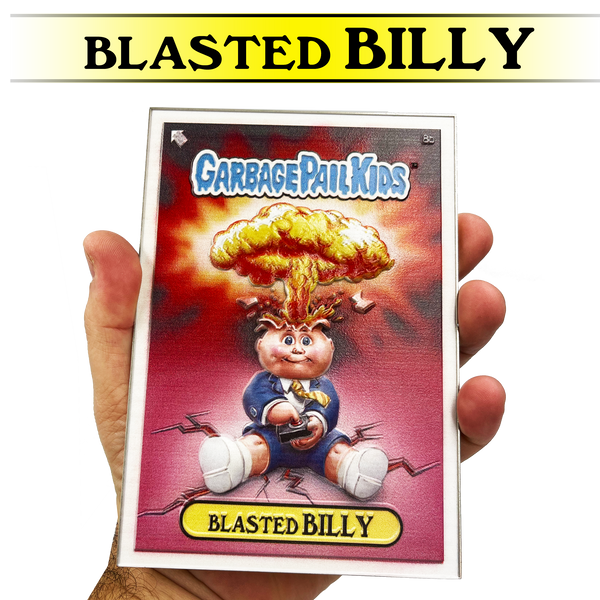 BLASTED BILLY 3D Full Color GPK OS1 Metal Card Garbage Pail Kids 35th Anniversary Officially Licensed Topps Medallion