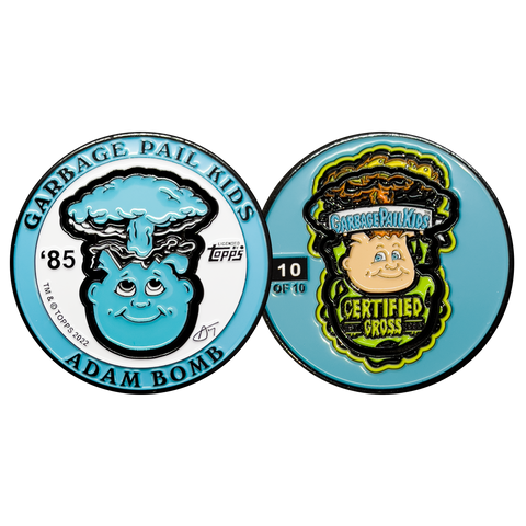 ***POWDER BLUE*** Adam Bomb 2-piece coin POWDER BLUE variation GPK-AA-005