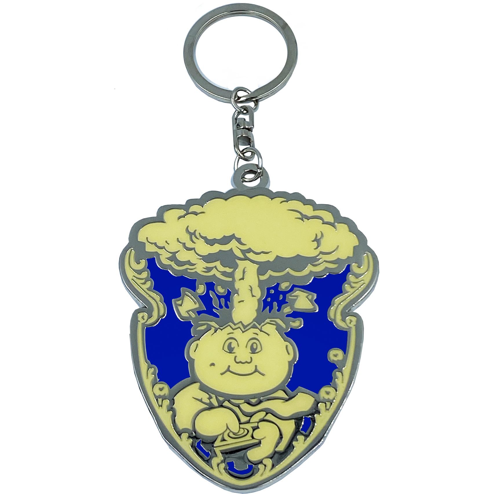 GPK-CC-004 BLUE Adam Bomb GPK Cloisonné Ornament Emblem Keychain: only 100 made
